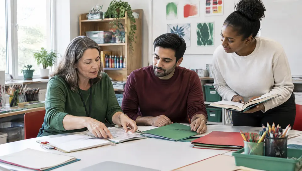 An education team works together on teaching and cover arrangements.